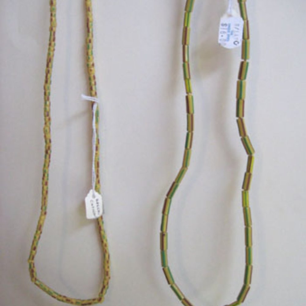African yellow chevron beads/necklace